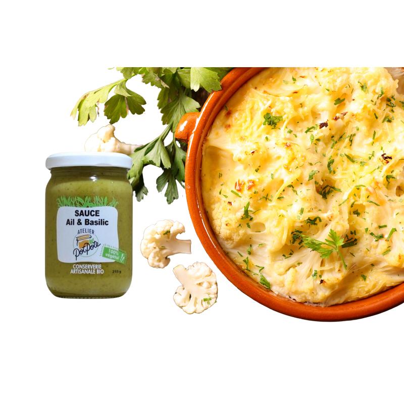 Gratin de Chou-Fleur : Remplacez la Béchamelle par une Sauce Ail & Basilic
