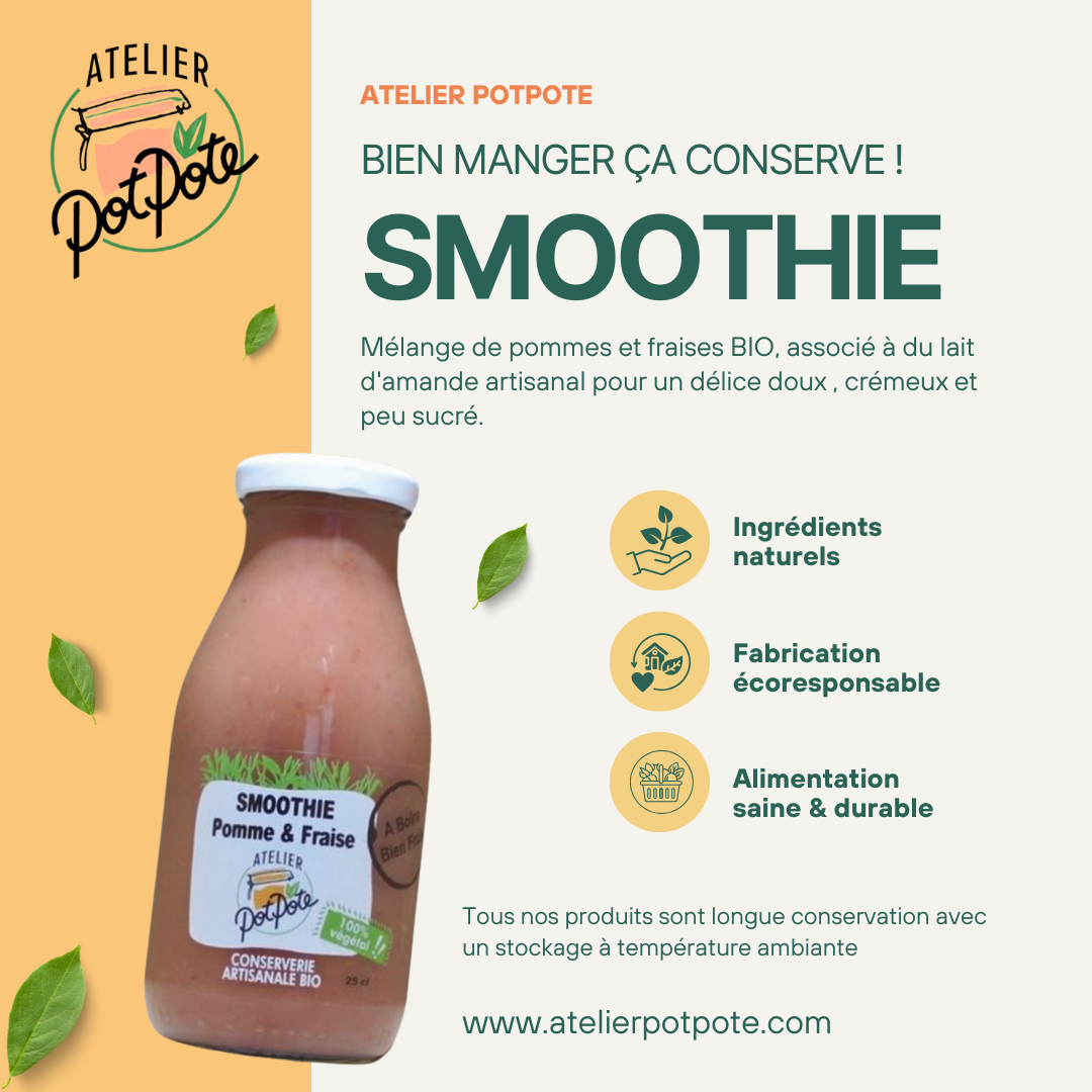 Pomme, fraise, lait d’amande… la pause saine par nature🍓 